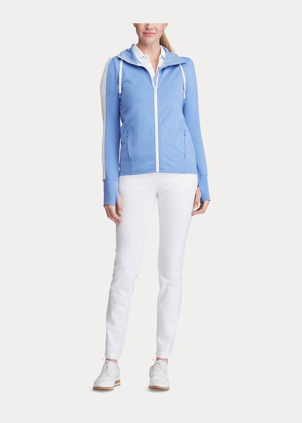 Sudaderas Ralph Lauren Mujer Azules - Long-Sleeve Golf Full-Zip - AGNLU6172